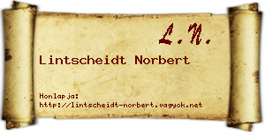 Lintscheidt Norbert névjegykártya